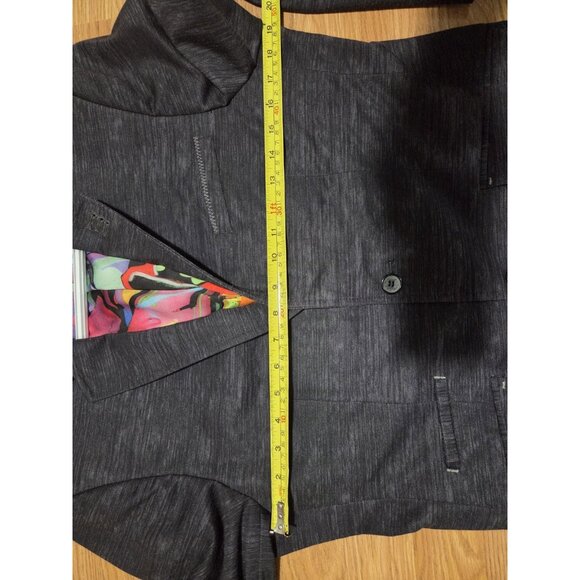 Au Noir Men Blazer Jacket Grey Size 38R Pre-Owned - Picture 8 of 9